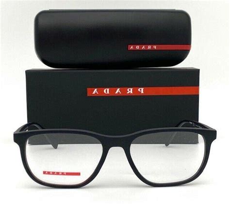 prada linea rossa ps 05lv dg01o1 black rubber|Prada Linea Rossa PS 50GV Lifestyle Eyeglasses .